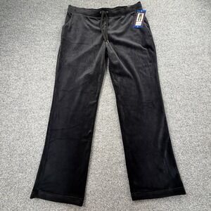 Tina Vanderbilt Black Velour Drawstring Lounge Pants Joggers Velvet Soft NWT L